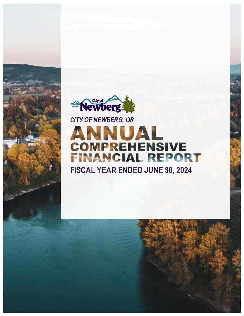 ACFR Cover 2024 City of Newberg